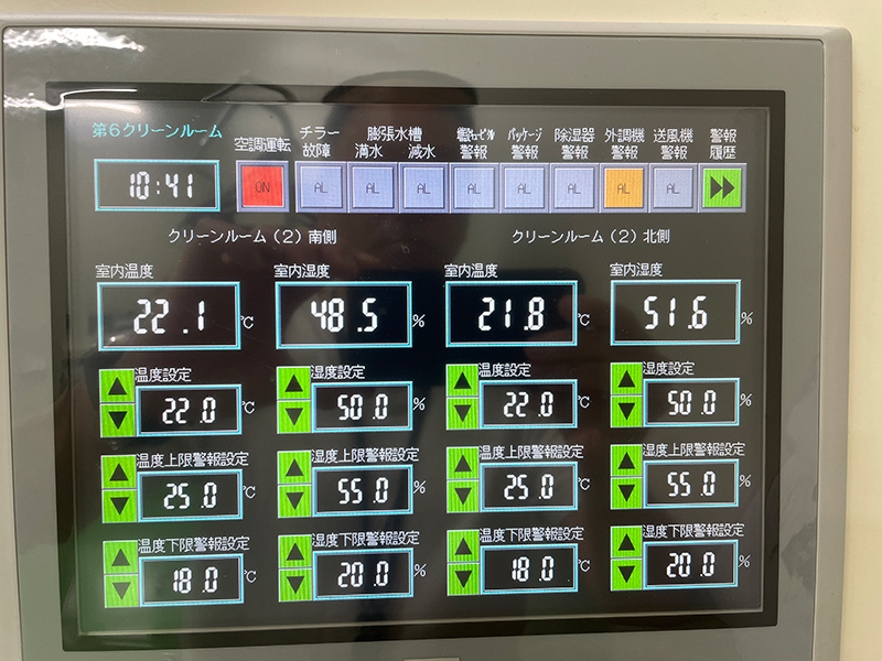 タッチパネル式操作部